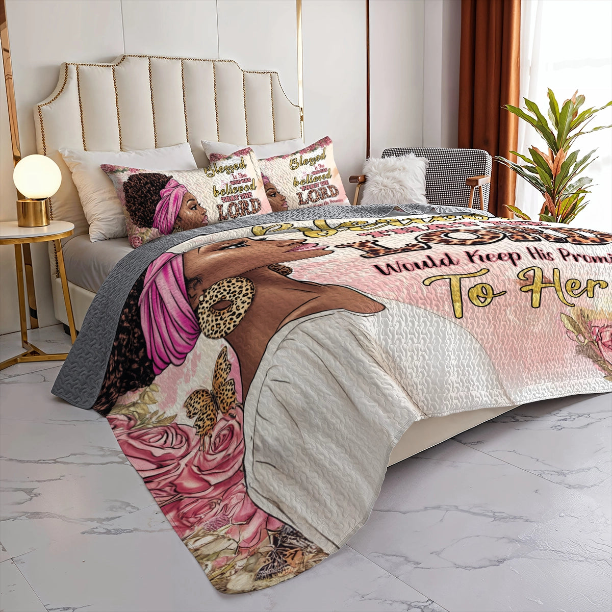 Shineful All Season Quilt 3-Piece Set - Black Women's Ballad