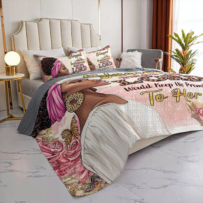 Shineful All Season Quilt 3-Piece Set - Black Women's Ballad