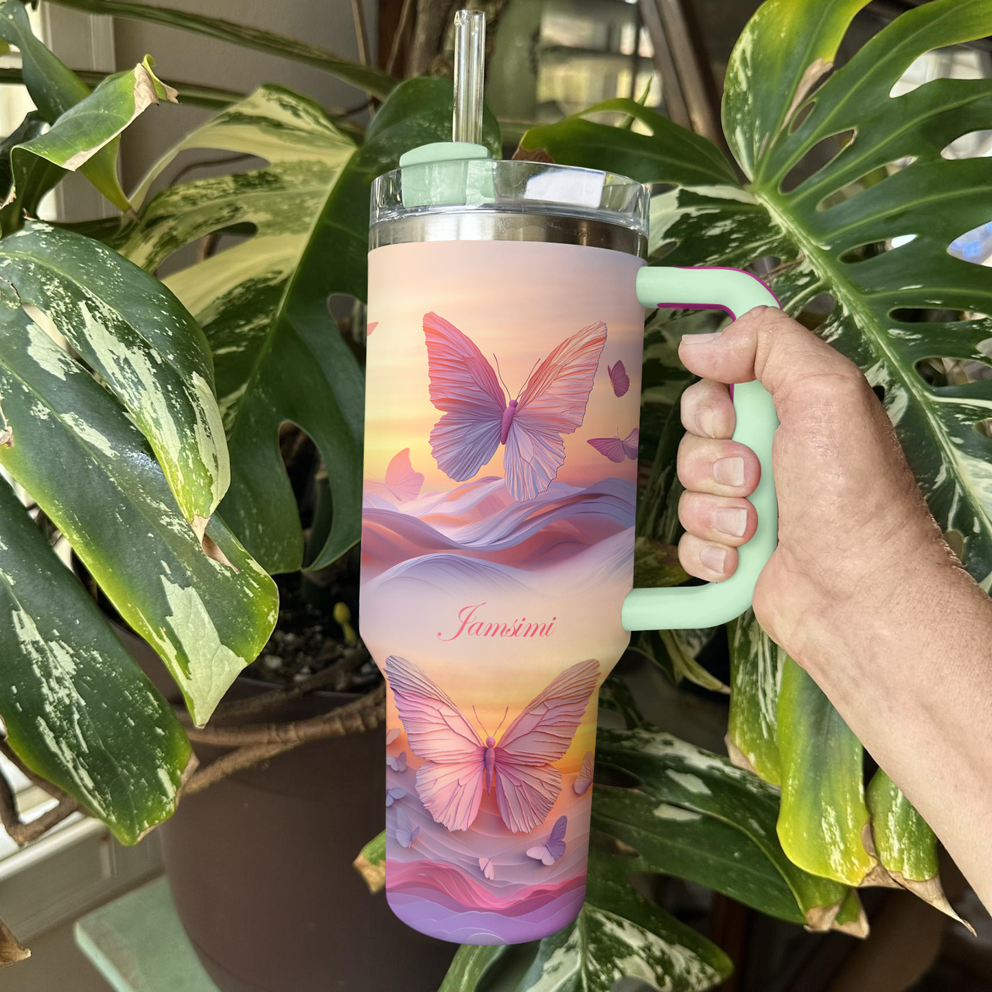 Shineful Tumbler Personalized Soulful Butterfly