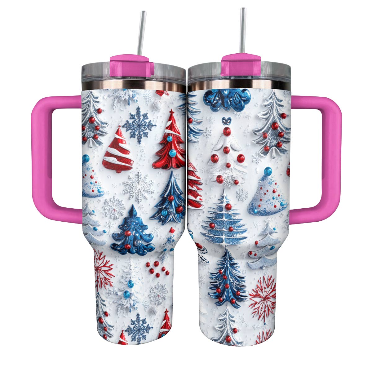 Shineful Glossy Tumbler Pretty Christmas Trees
