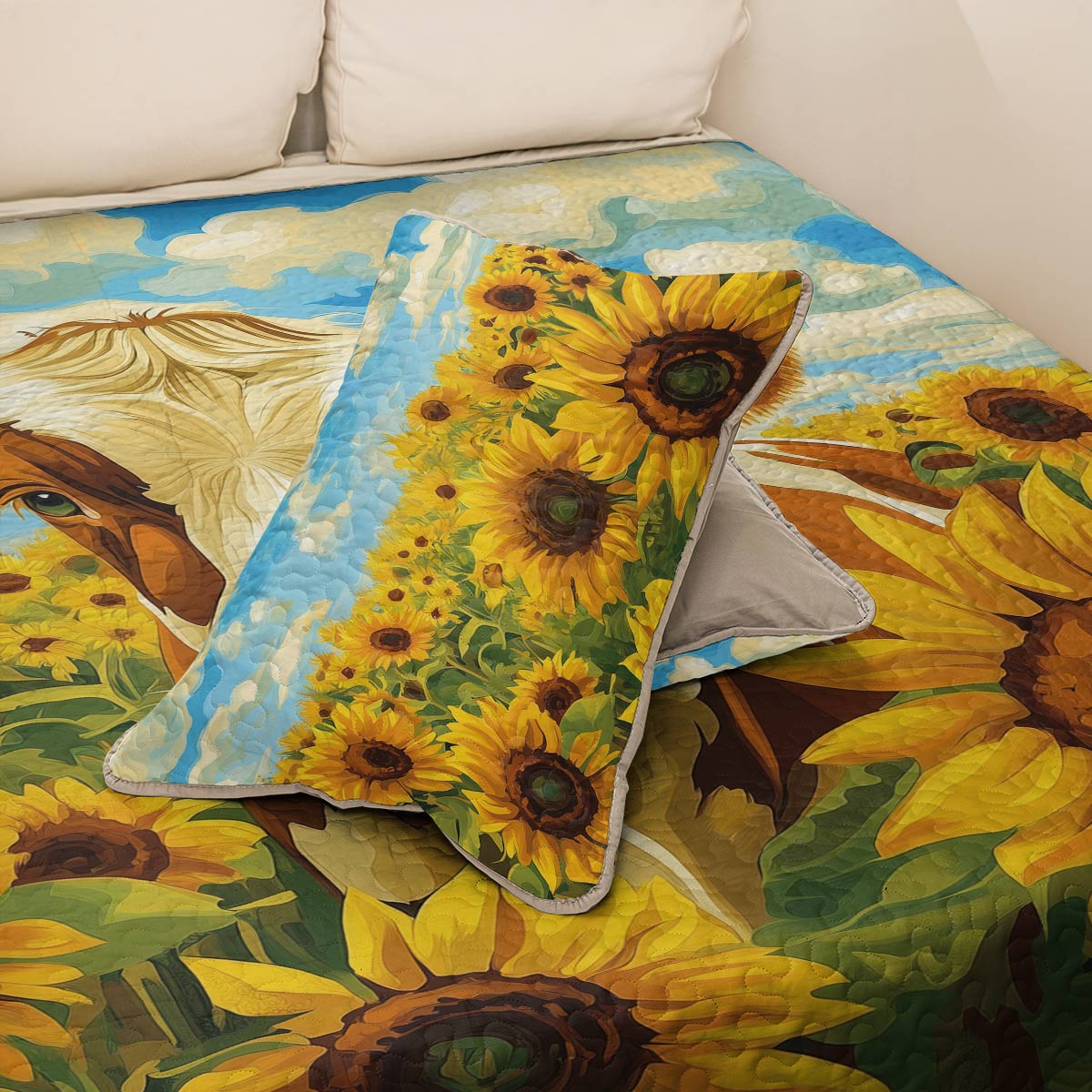 Shineful All Season Quilt 3-Piece Set - Sunflower Gaze