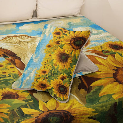 Shineful All Season Quilt 3-Piece Set - Sunflower Gaze