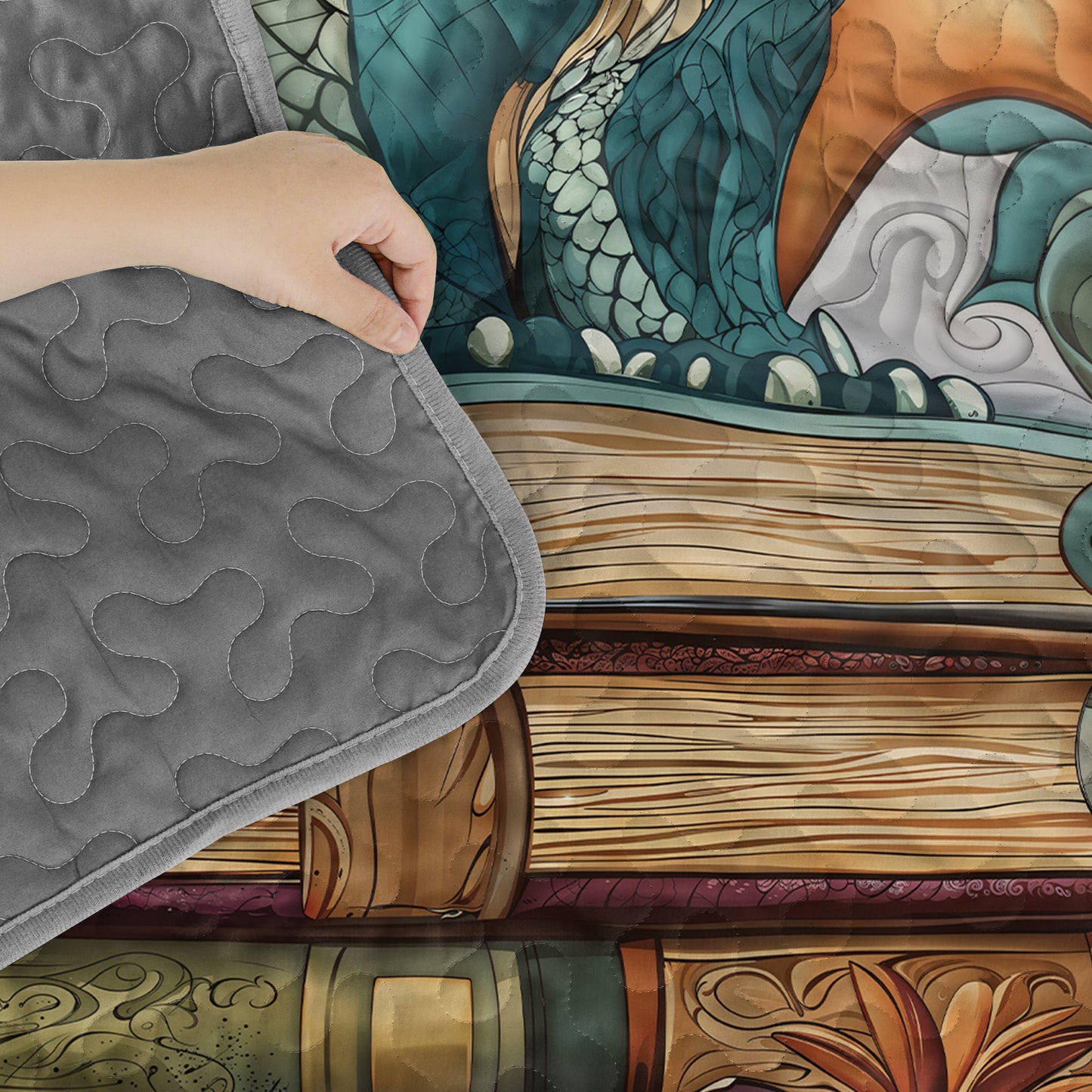 Shineful Quilt 3-Piece Set Dragon Tale