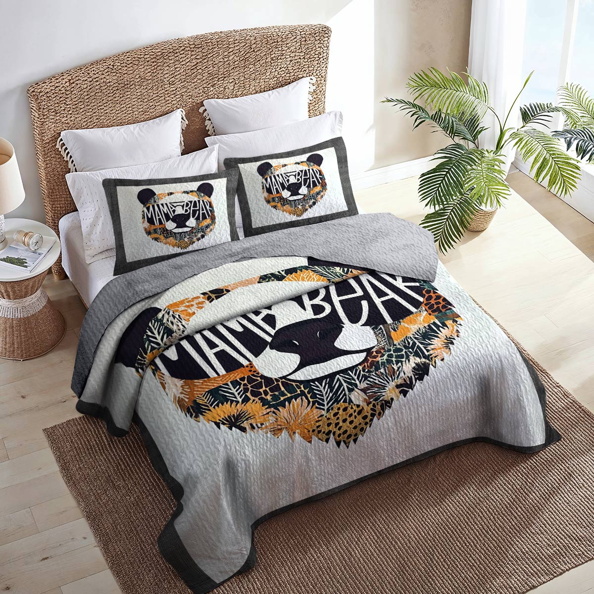 Shineful All Season Quilt 3-Piece Set Mama Bear