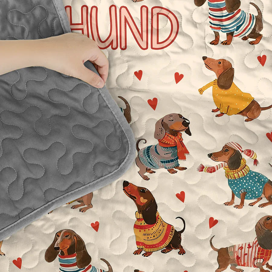 Shineful Quilt 3-Piece Set Dachshund Lovely Delight