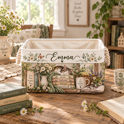 Shineful Cozy Reading Nook Book Basket