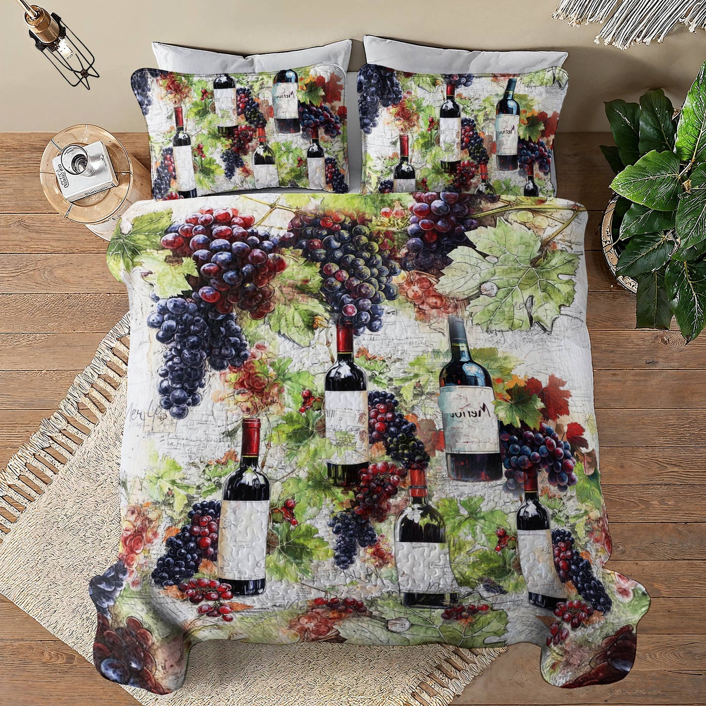 Shineful All Season Quilt 3-Piece Set Wine Bliss