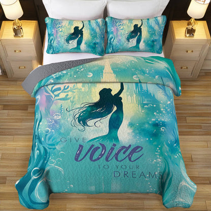 Shineful All Season Quilt 3-Piece Set Give Voice