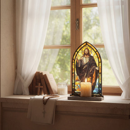 Shineful Suncatcher Candle Holder Christ’s Blessing
