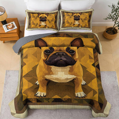 Shineful All Season Quilt 3-Piece Set Frenchie Focus