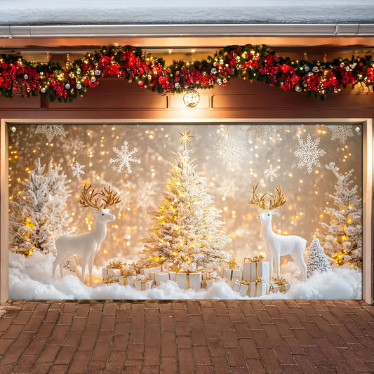 Shineful Garage Door Banner Decoration Twinkling Christmas Night