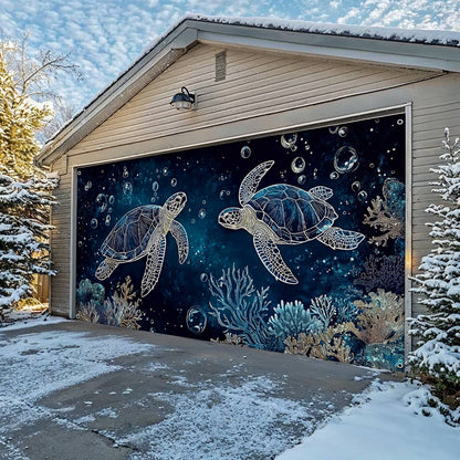 Shineful Garage Door Banner Decoration Turtle Serenity