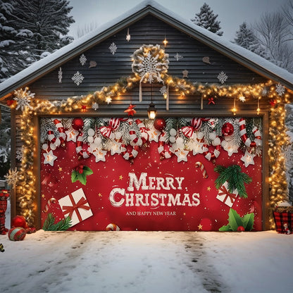 Shineful Garage Door Banner Decoration Christmas Stars & Gifts Festive