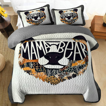 Shineful All Season Quilt 3-Piece Set Mama Bear
