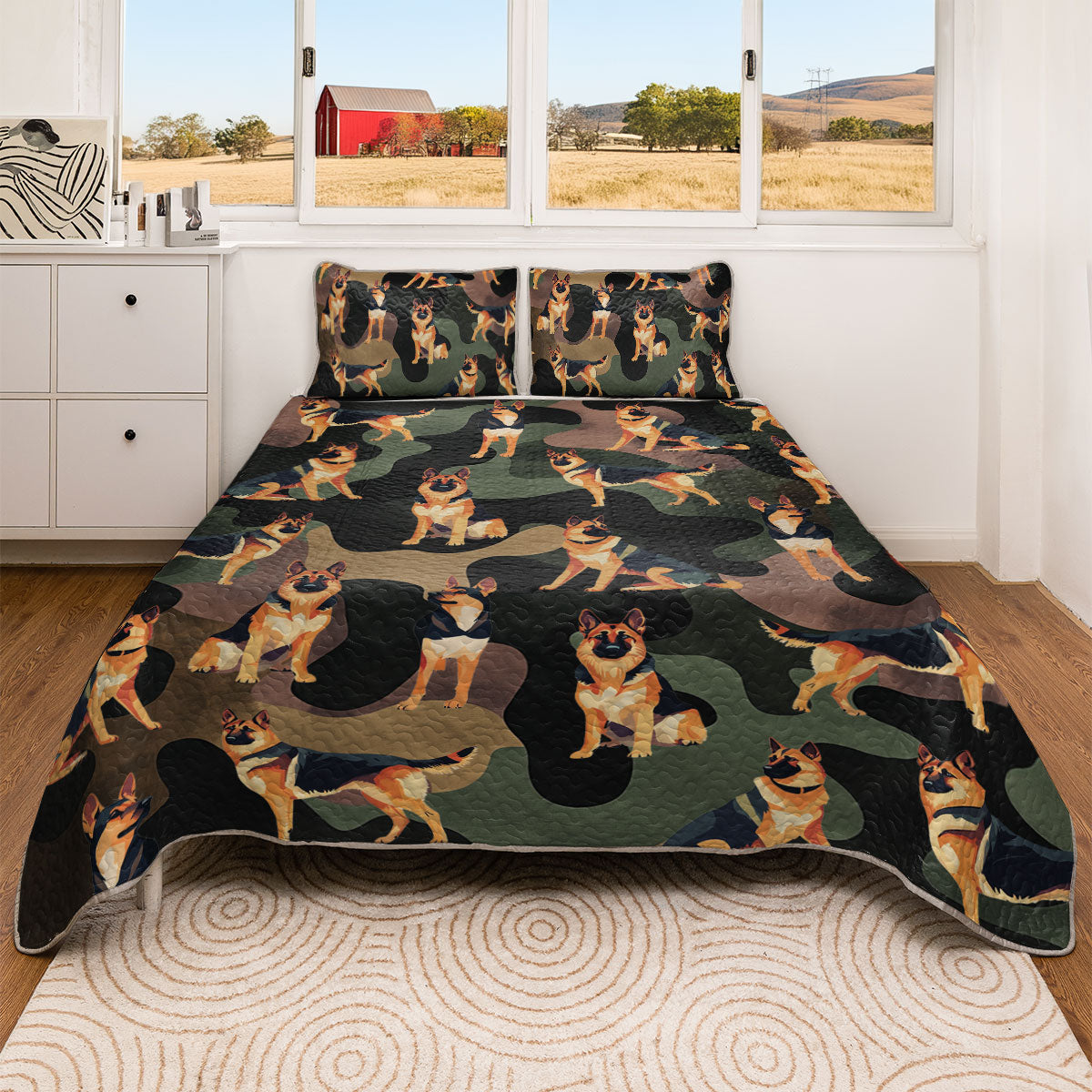 Shineful All Season Quilt 3-Piece Set Camouflage Shepherd