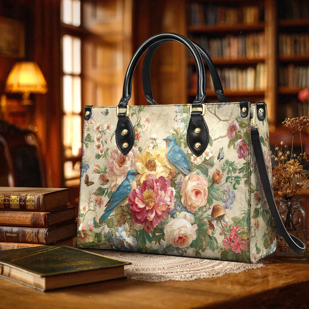 Shineful Leather Bag Bluebird Blossom
