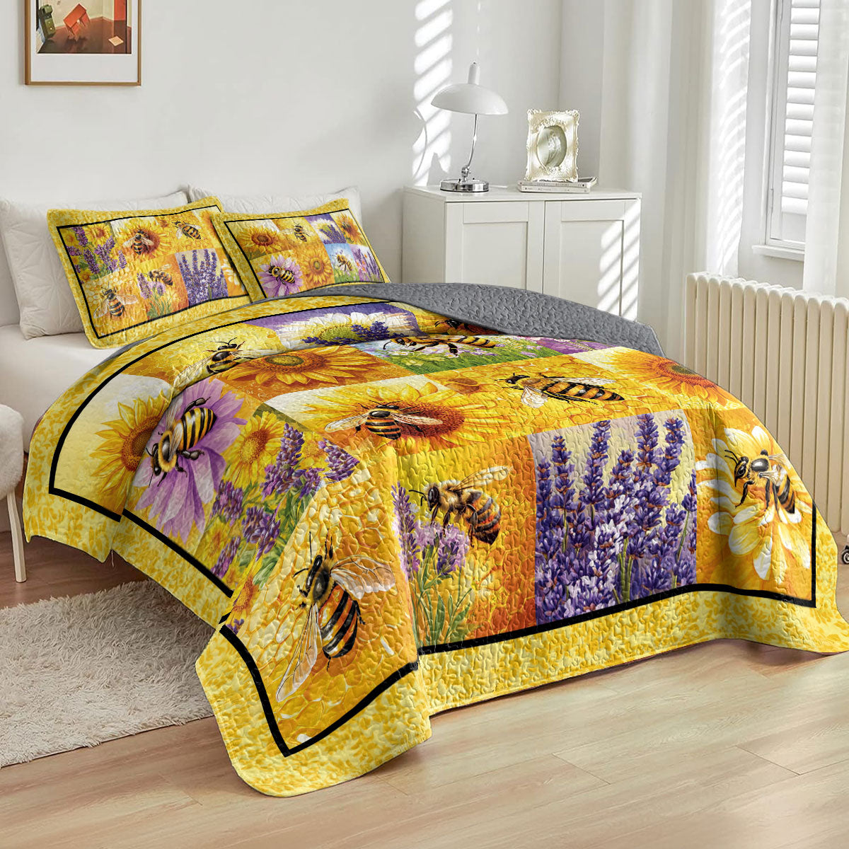 Shineful All Season Quilt 3-Piece Set Bee Sweet