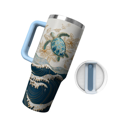 Shineful Tumbler Majesty Tides and Sea Turtles