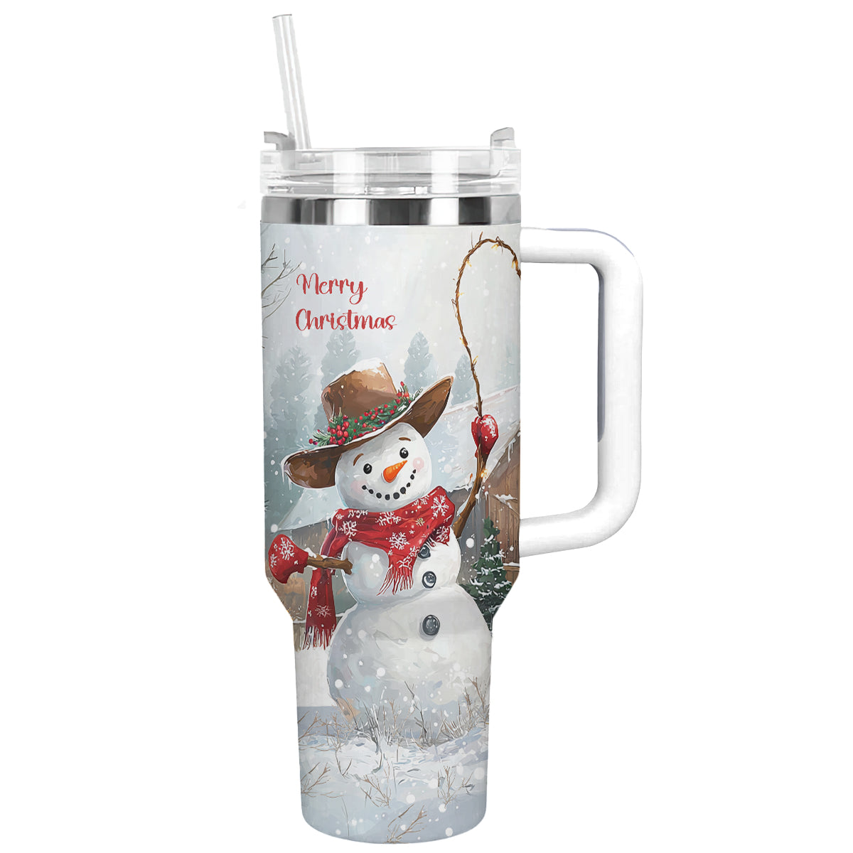 Shineful Tumbler Joyful Cowboy Snowman