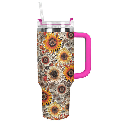 Shineful Tumbler Boho Autumn Sunflower