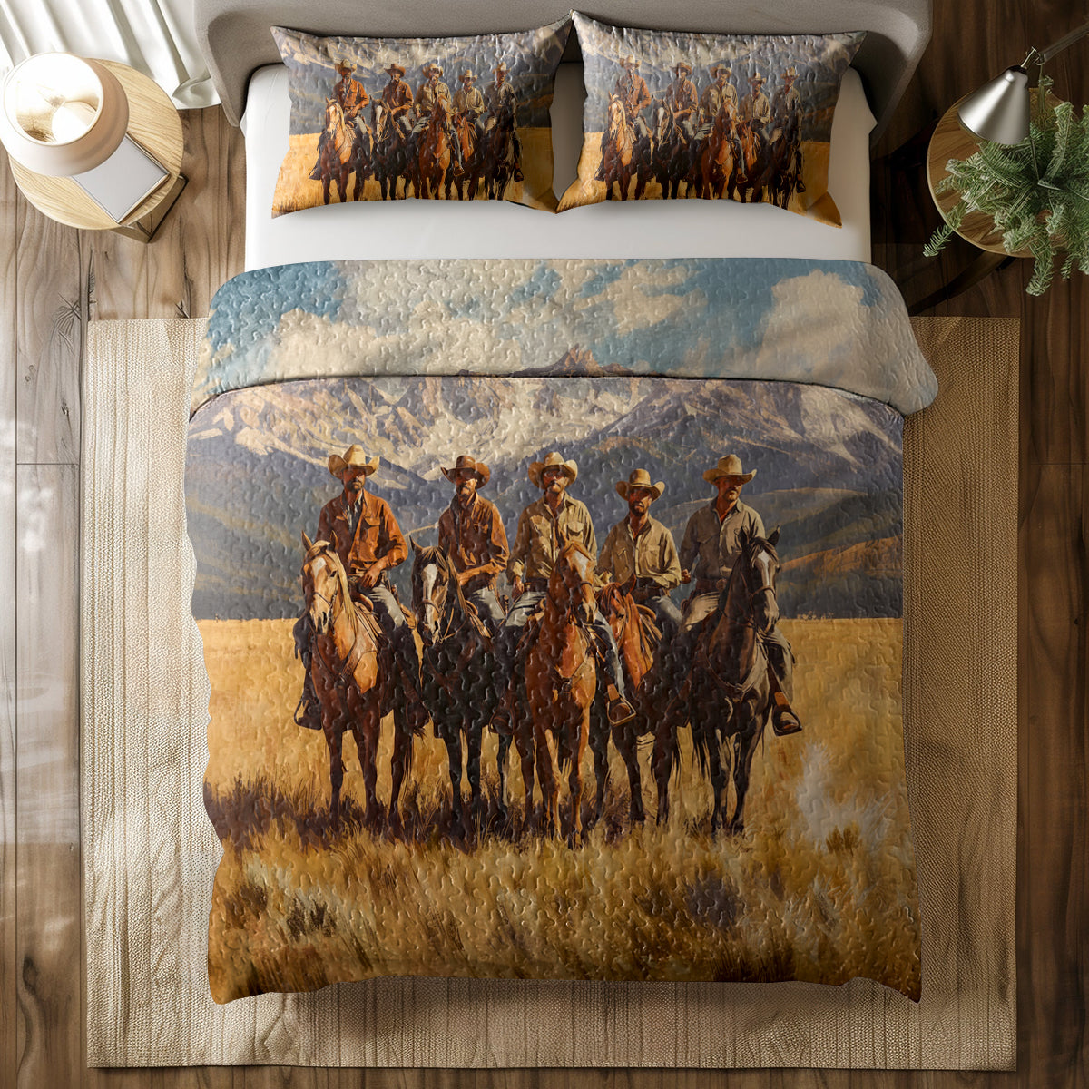 Shineful All Season Quilt 3-Piece Set Western Cowboy