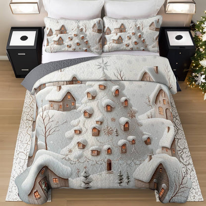Shineful All Season Quilt 3-Piece Set Hometown Christmas Lovely