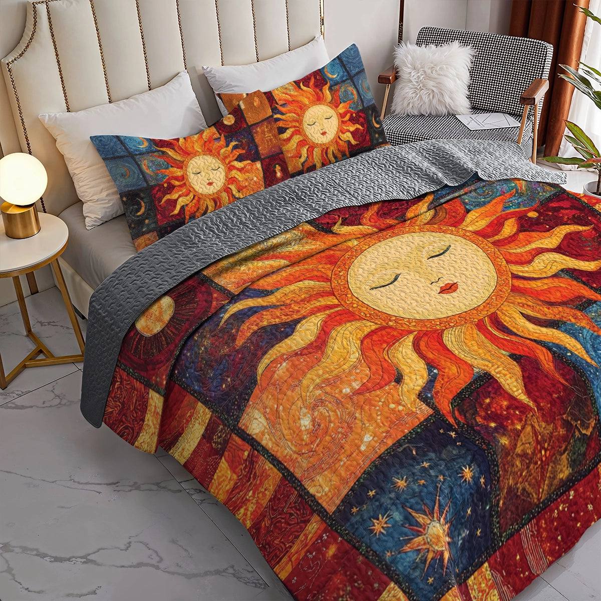 Shineful All Season Quilt 3-Piece Set Hippie Celestial Glow