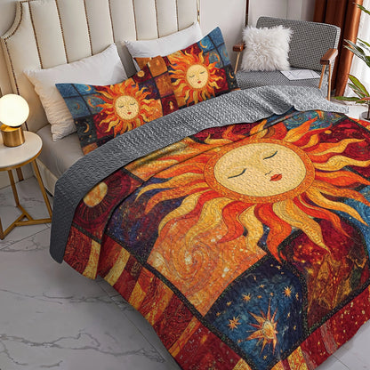 Shineful All Season Quilt 3-Piece Set Hippie Celestial Glow