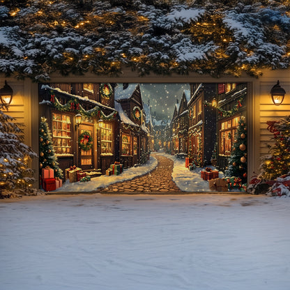 Shineful Garage Door Banner Decoration Christmas Street