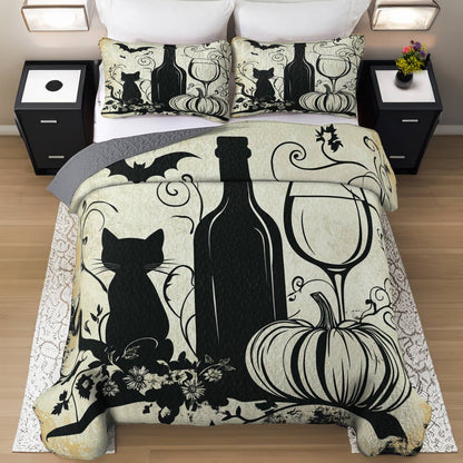 Shineful All Season Quilt 3-Piece Set Moderate Winelife