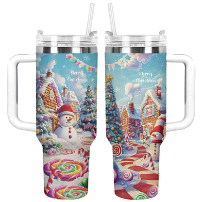 Shineful Tumbler Christmas Sweet Candy Town