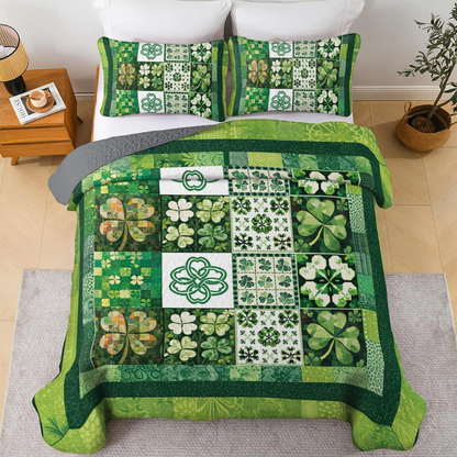 Shineful All Season Quilt 3-Piece Set - Shamrock Patchwork