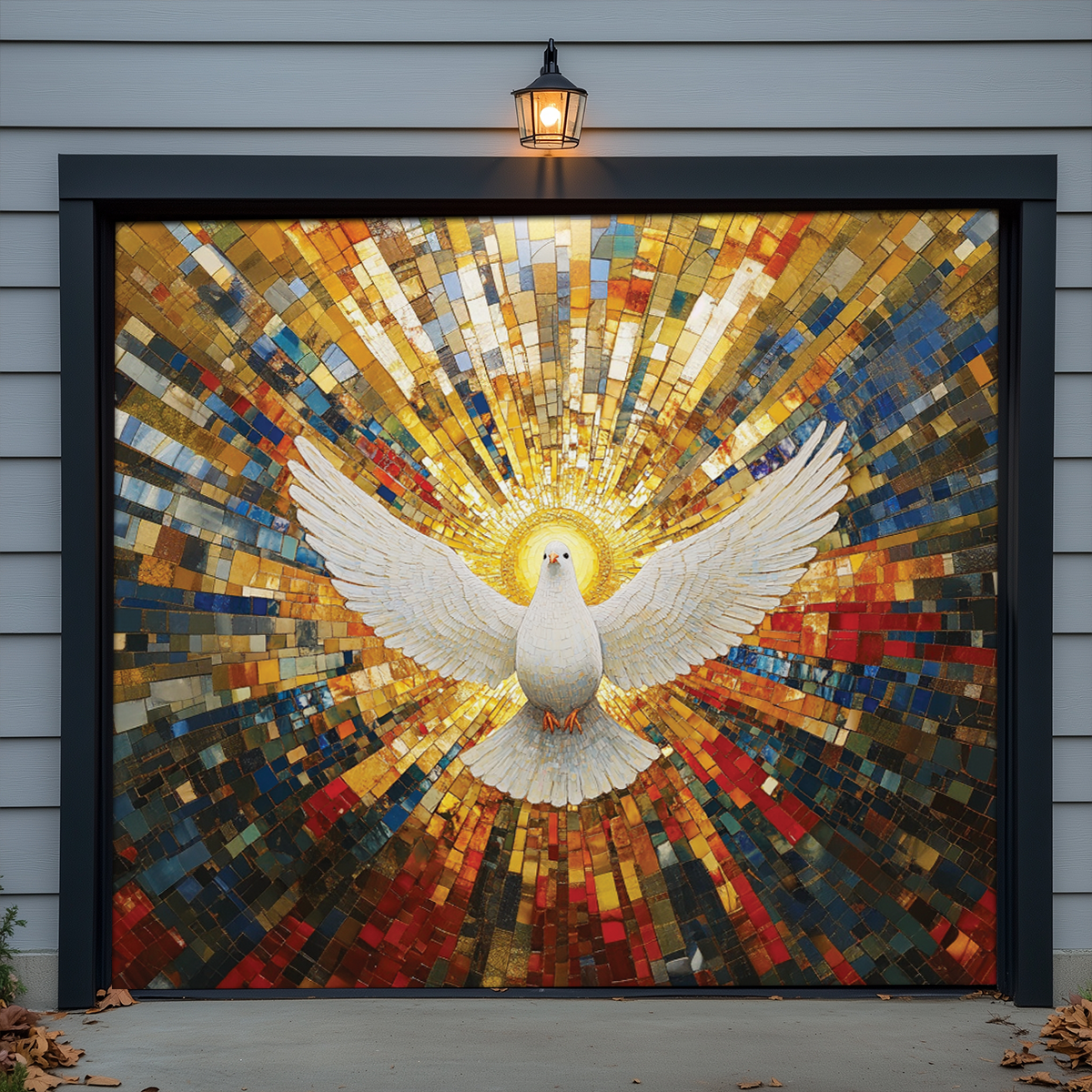 Shineful Garage Door Banner Decoration Dove of Peace