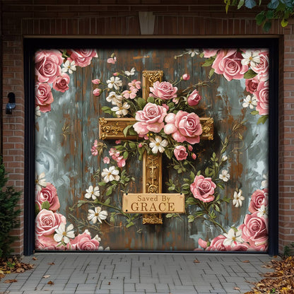 Shineful Garage Door Banner Decoration Saved The Grace