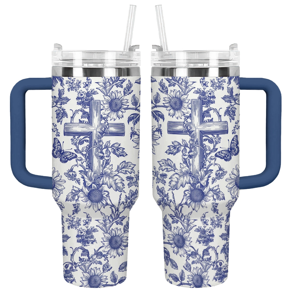 Shineful Tumbler Sunflower & Cross Blessing