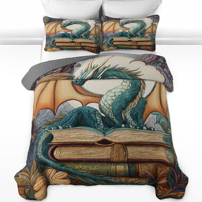 Shineful Quilt 3-Piece Set Dragon Tale