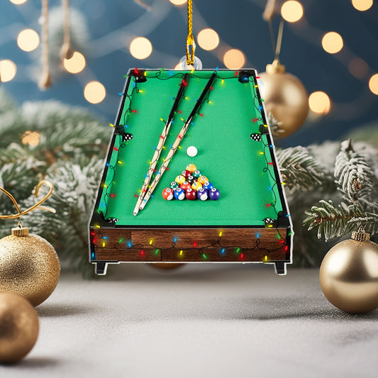Shineful 2D Acrylic Ornament Personalized Biliard Table
