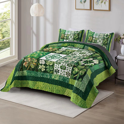 Shineful All Season Quilt 3-Piece Set - Shamrock Patchwork