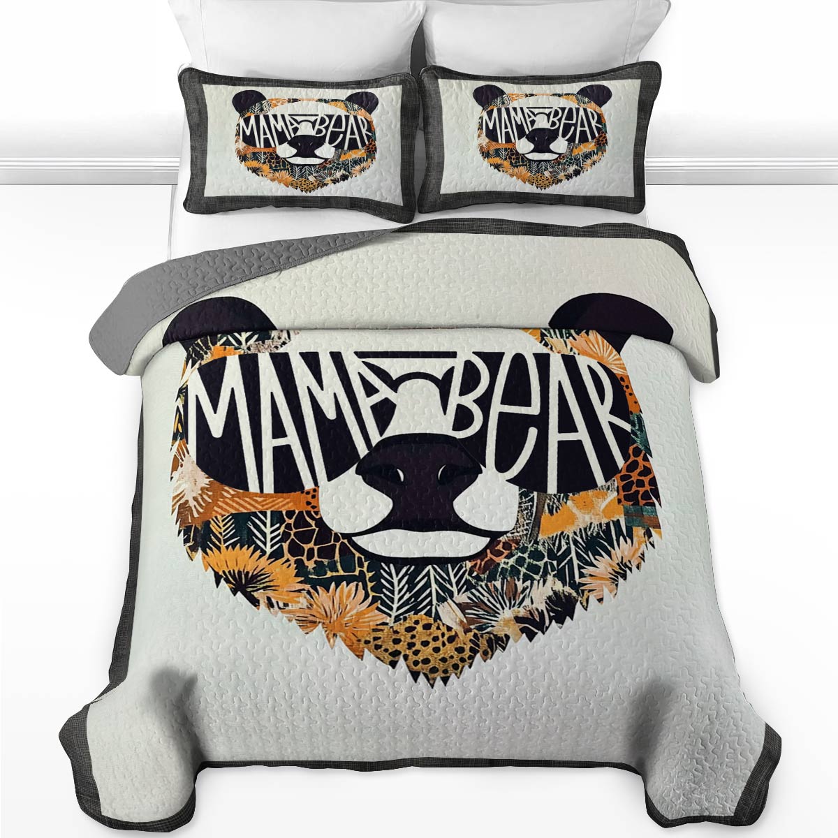 Shineful All Season Quilt 3-Piece Set Mama Bear