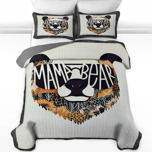 Shineful All Season Quilt 3-Piece Set Mama Bear