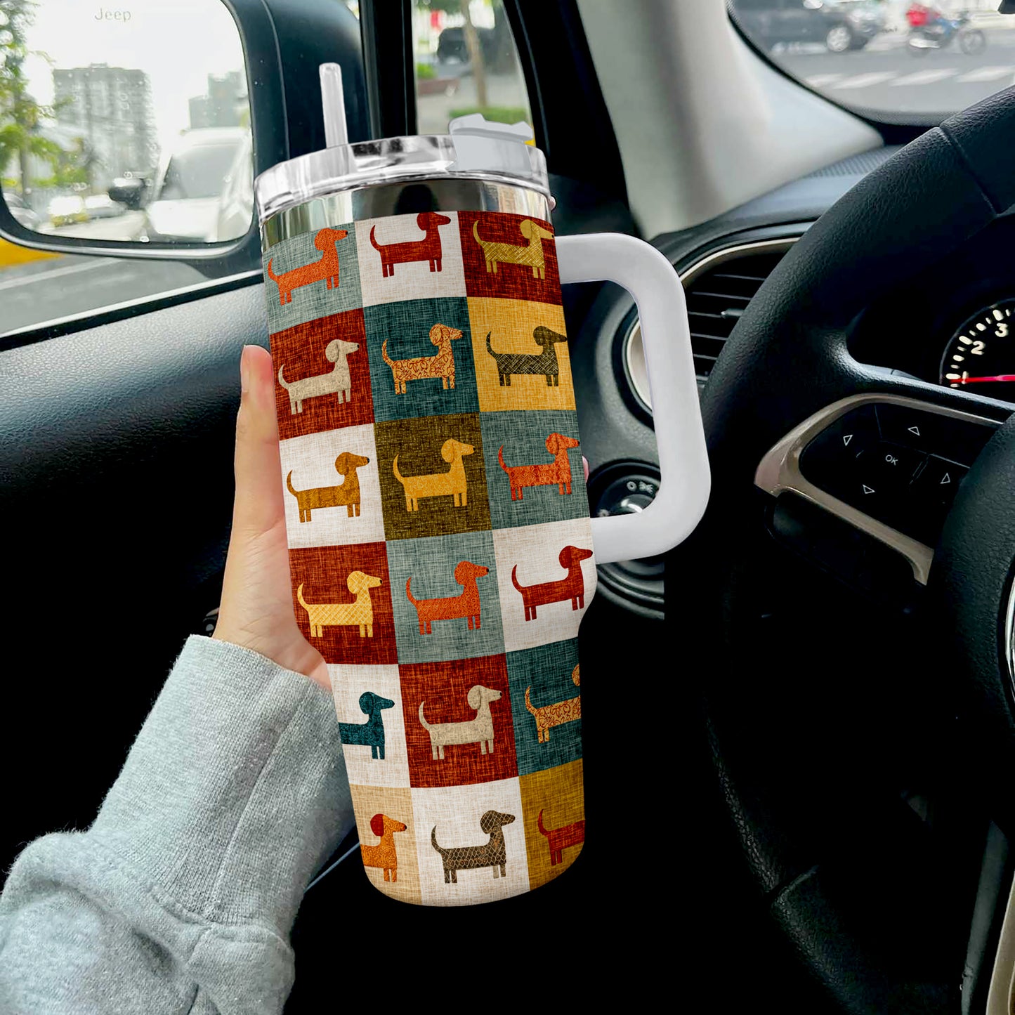 Shineful Tumbler Colorful Dachshund Patch