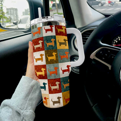 Shineful Tumbler Colorful Dachshund Patch