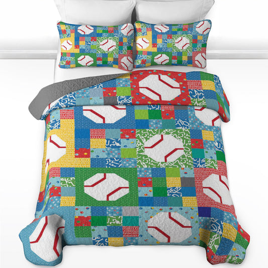 Shineful All Season Quilt 3-Piece Set Playful Pitch