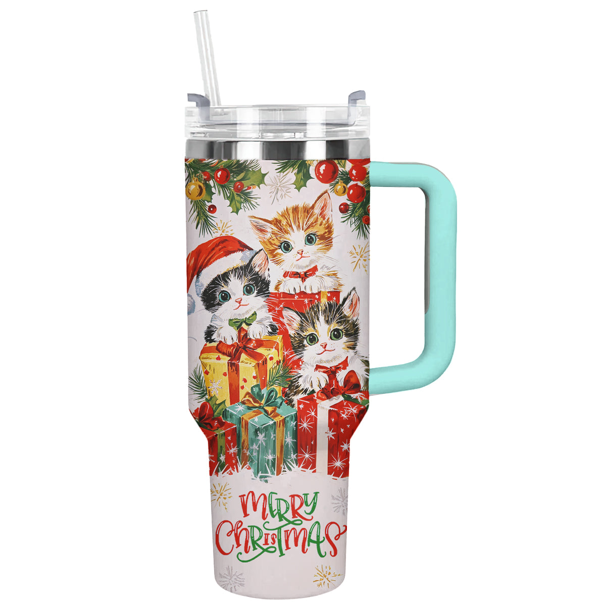 Shineful Tumbler Gift-Giving Christmas Kitten
