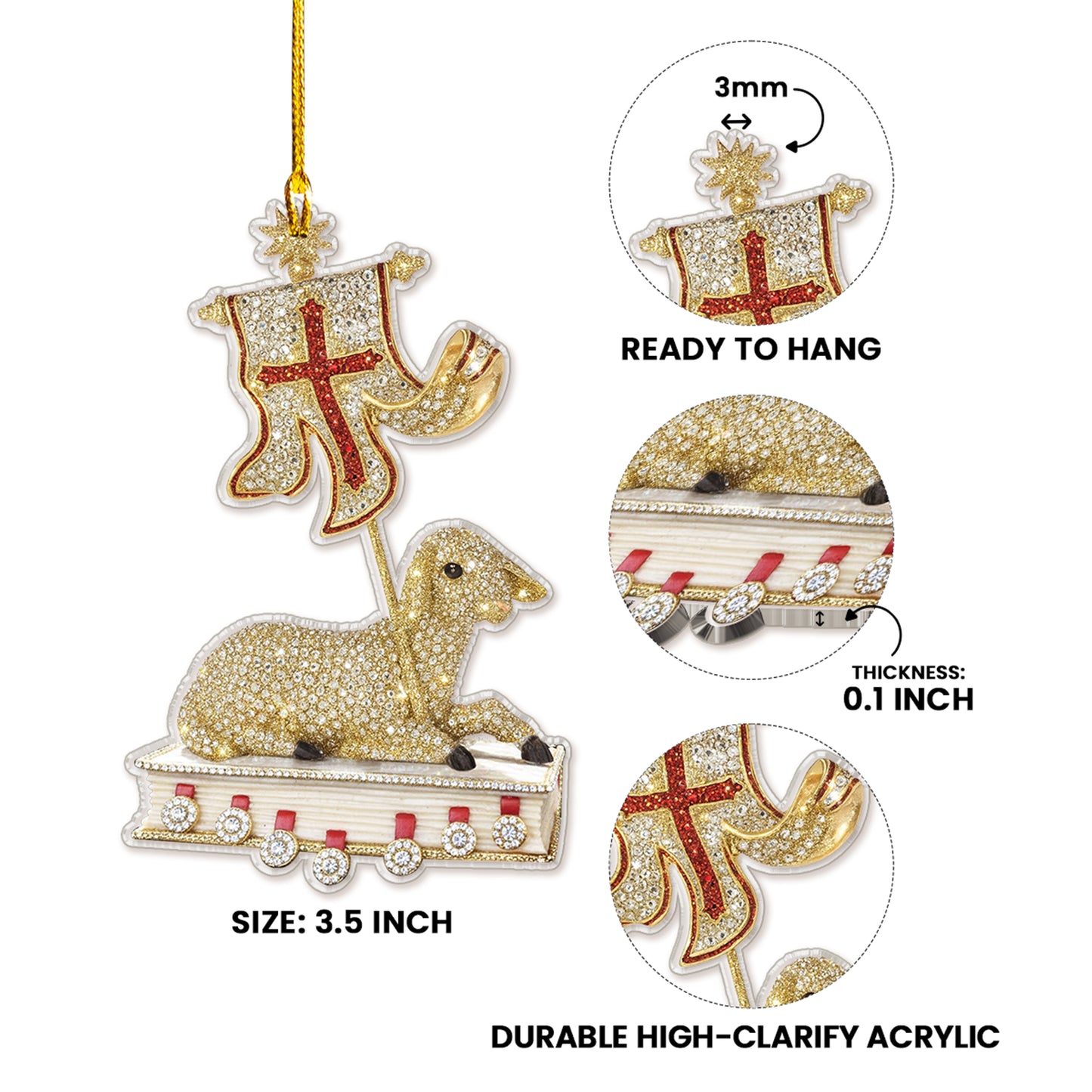 Shineful 2D Acrylic Ornament Sacred Agnus Dei