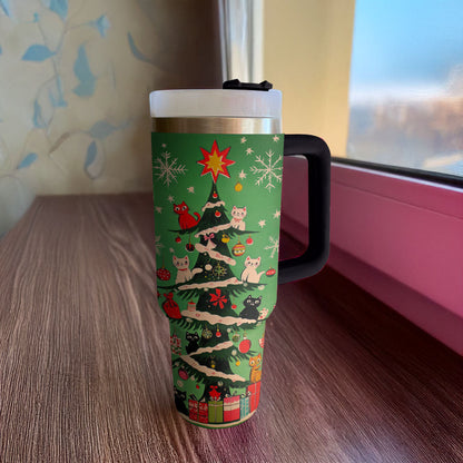 Shineful Tumbler Christmas Kitty Tree