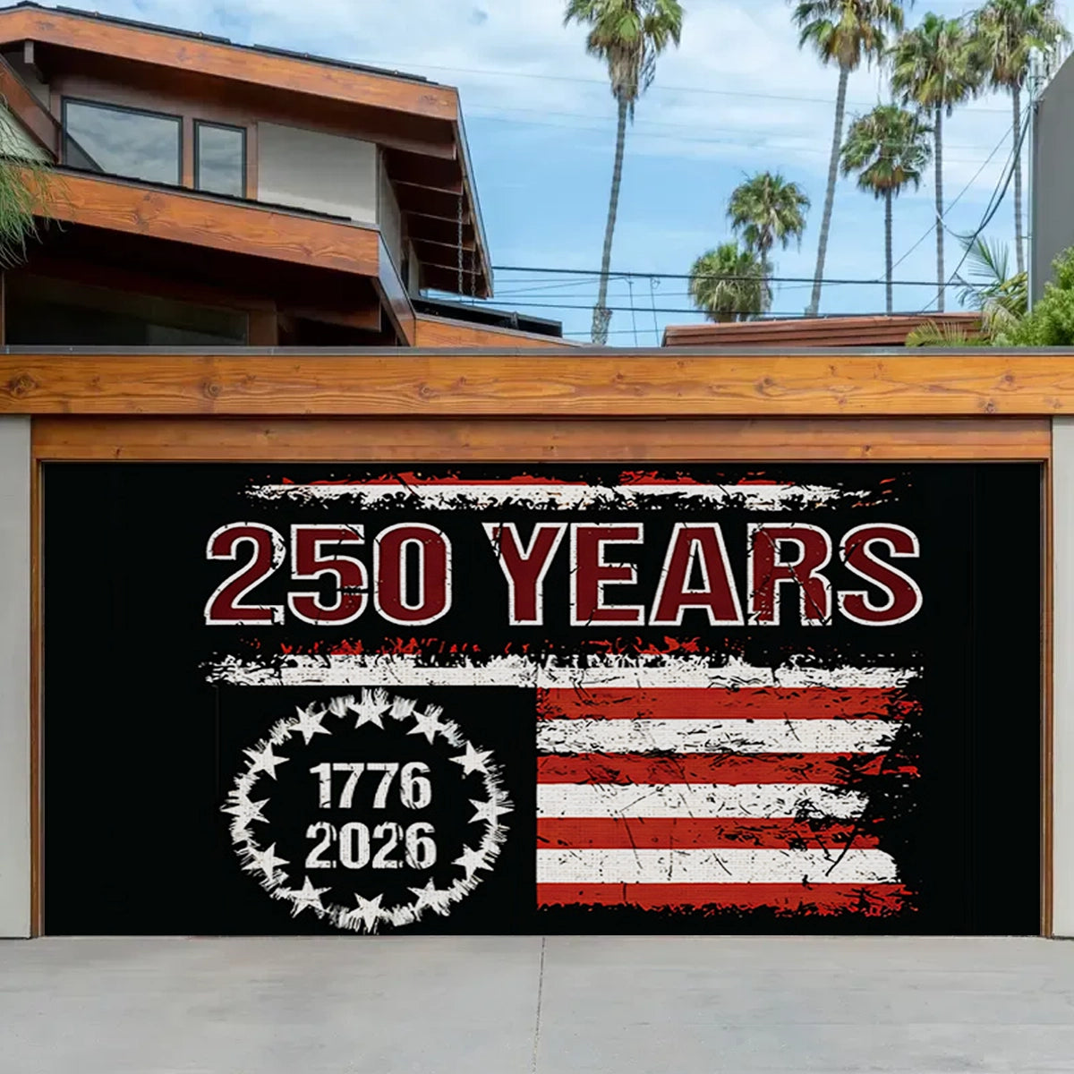 Shineful Garage Door Banner Decoration Liberty Was Earned