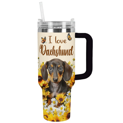 Shineful Tumbler Dachshund Sunflower Serenity