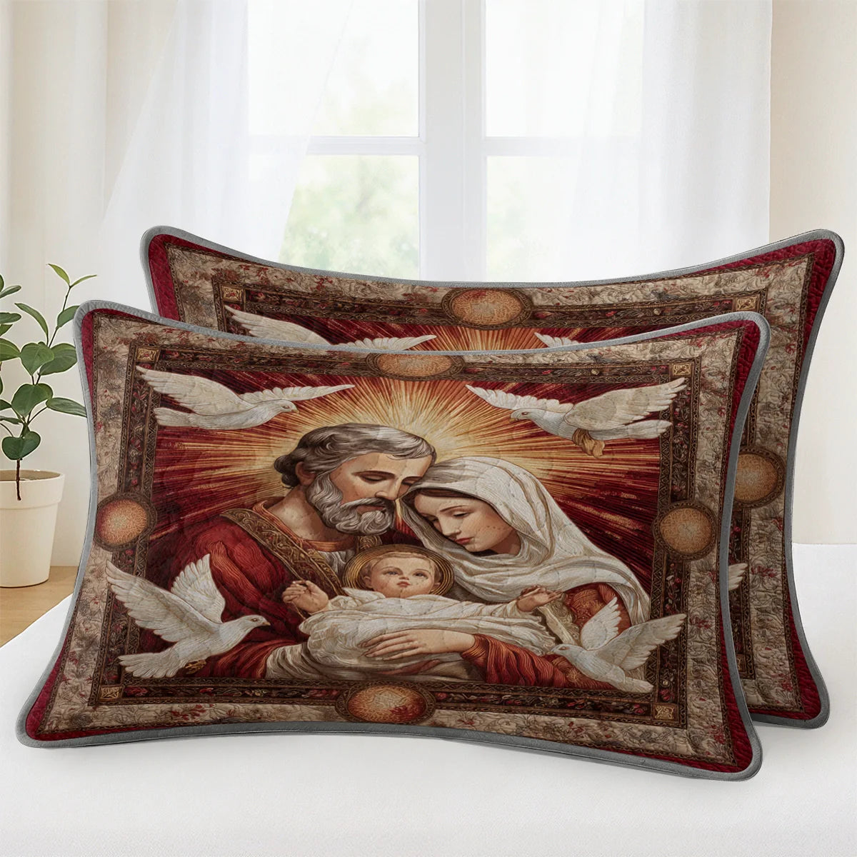Shineful Quilt 3-Piece Set Light of the Holy Family