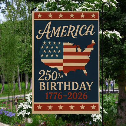 Shineful Gargen Flag 12" x 18" - Celebrating 250 Years of America
